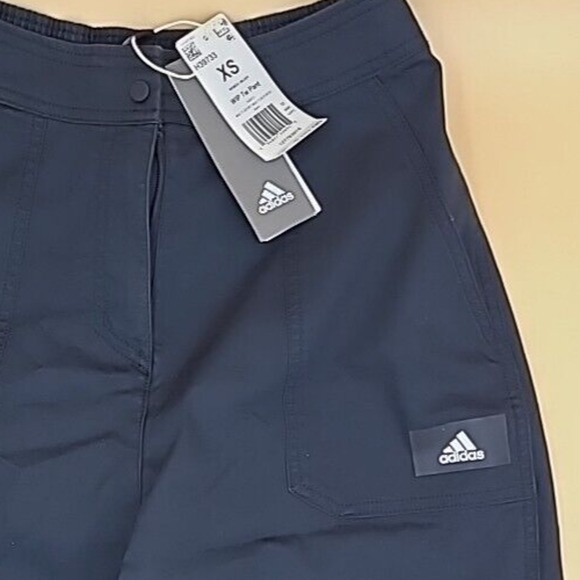 Adidas Womens Twill High-Rise Pants Black XS NWT - Picture 6 of 8